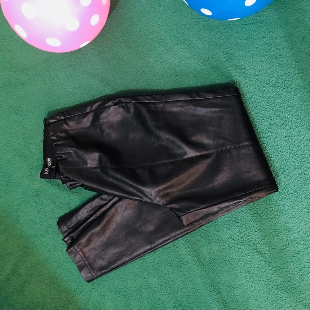 Leather tights
